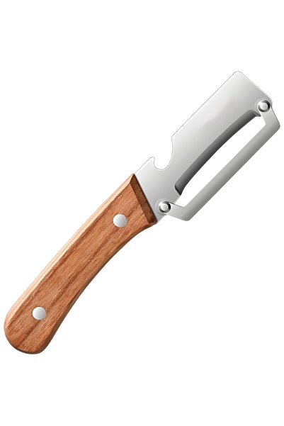 Teo Fruit/Vegetable Peeler, , 2in1, Bottle Opener, Multifunctional, Wooden Ha...