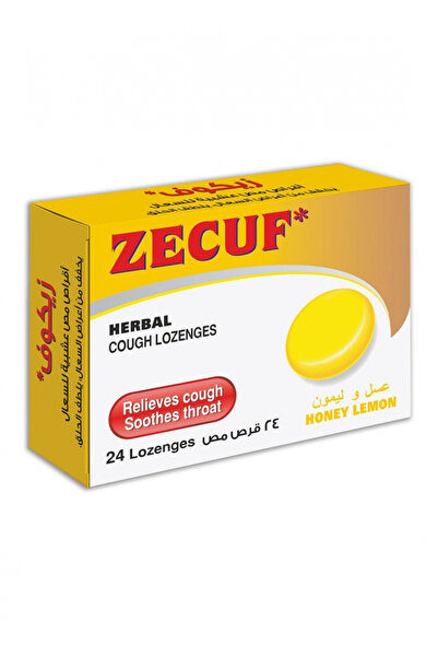 Zecuf معينات عشبية بنكهة العسل والليمون، 24 قطعة
