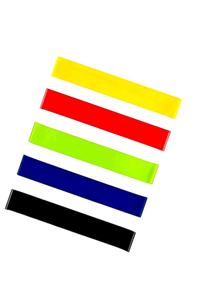 OEM Σετ 5 λωρίδων αντίστασης γυμναστικής, πολύχρωμες, TPE, γυμναστική στο σπί...