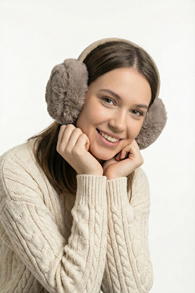 nacar çarşı Căști de urechi din pluș maro pentru femei, pentru iarnă, moale, ...