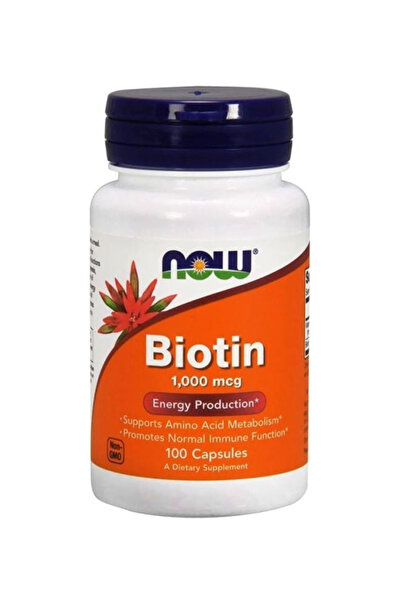 Now Foods كبسولات البيوتين الغذائية النباتية، 100 كبسولة