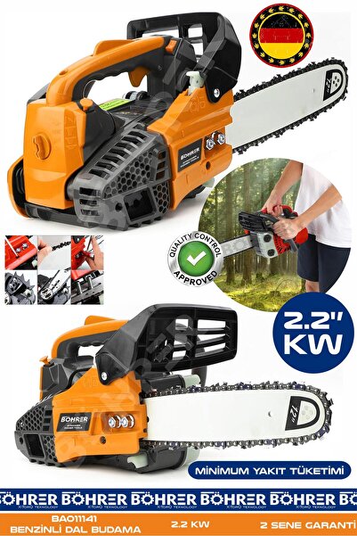 BÖHRER ALMAN DESİGNE PROFESYONEL 25CM 12'' 2.2 KW BENZİNLİ ZİMCİRLİ DAL BUDAM...