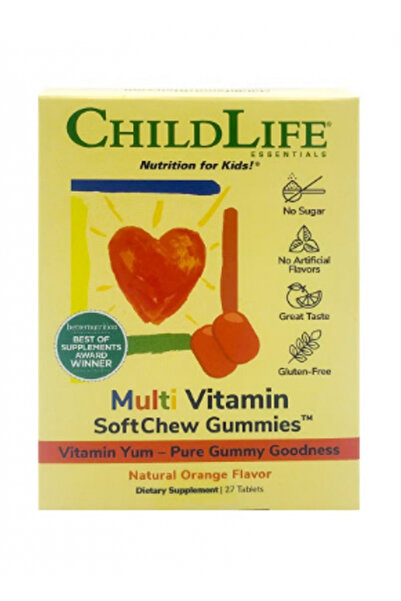 ChildLife حلوى الفيتامينات المتعددة القابلة للمضغ تدعم الصحة العامة والمناعة،...