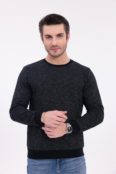 yakamor سترة رياضية رجالية بياقة دائرية وتصميم فلاميلي