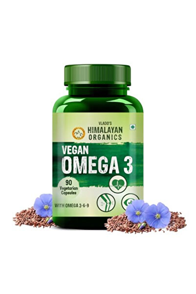 Himalayan Organics Omega 3 6 9, Vegan Supplement, for Muscle, Bone, Heart and Skin - 90 Veg Capsules