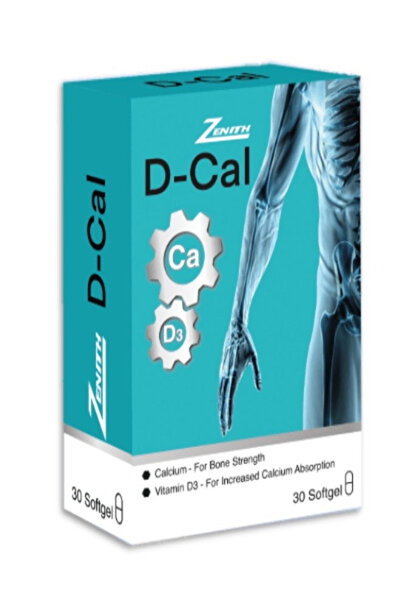 ZENİTH D-Cal Vitamin D3 and Calcium Softgel, 30'S