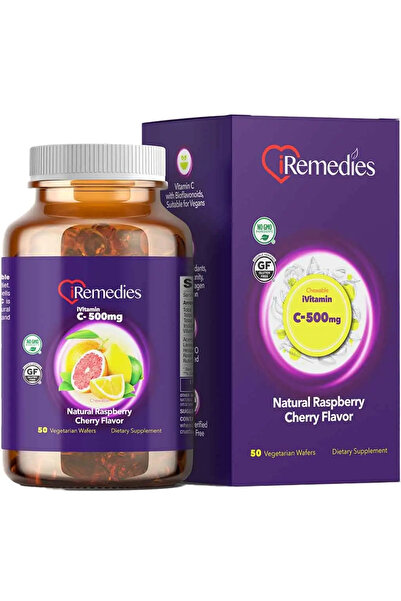 iremedies أقراص مضغ iVitamin C-500Mg، 50 قرصًا