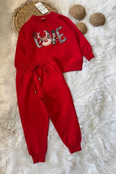 NOBLEKIDS مجموعة رقمية ذات طابع عيد الميلاد مكونة من مطبوع قطع - أحمر، للجنسي...