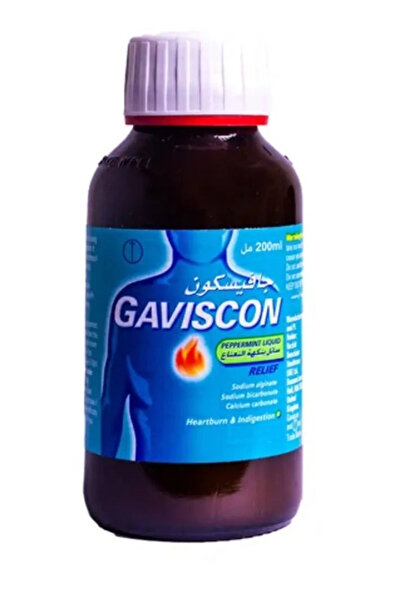 Gaviscon شراب النعناع، 200 مل مضاد للحموضة