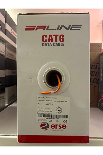 Cat6 U/utp Lszh 4X2X23 Awg 305 Metre Turuncu