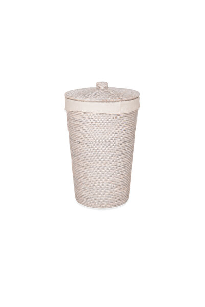 Decor Walther Basket Çamaşır Sepeti, Kapaklı, Oval - Beyaz