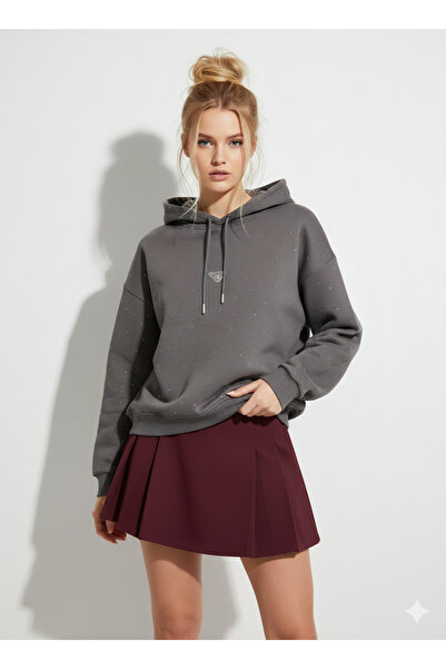 ribana Women's Three Thread B Printed K Hooded Cotton Inside Soft Textured Re...