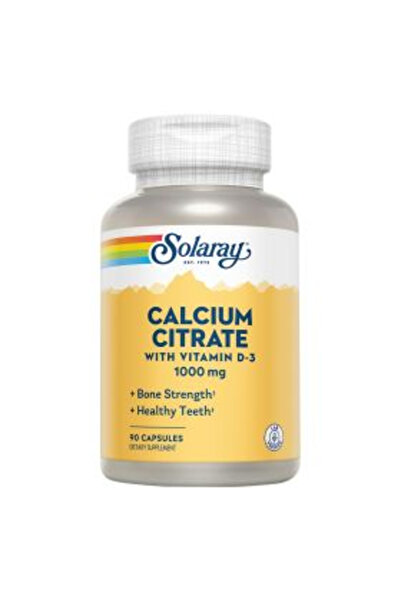 Solaray Calcium Citrate 1000 mg with Vitamin D3 Capsule 90's