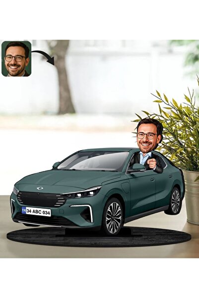 Bk Gift Kişiye Özel Erkek Urla Renk Togg Karikatür Biblo -2, Arkadaşa Hediye,...