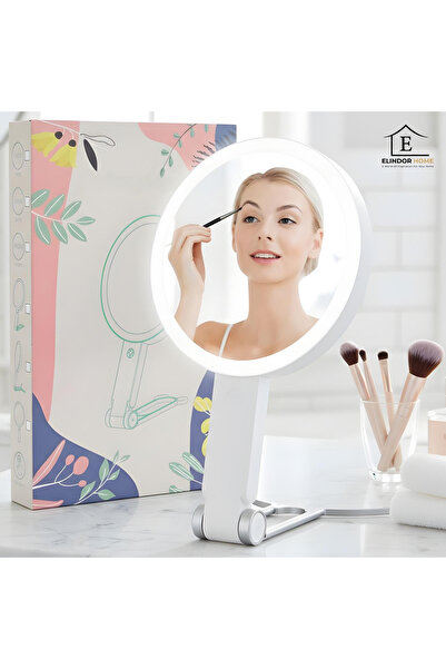 Elindor Oglindă cosmetică pliabilă cu efect de mărire, lupă 20x, oglinzi cosm...