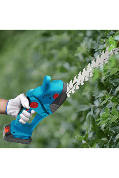 Sanlux Foarfeca electrica 2 in 1 pentru gradina cu 2 acumulatori de 36V pentru tuns iarba, gard viu sau arb