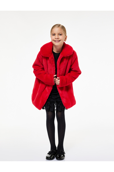 Koton Дългоръкава плюшена яке с бебешка яка