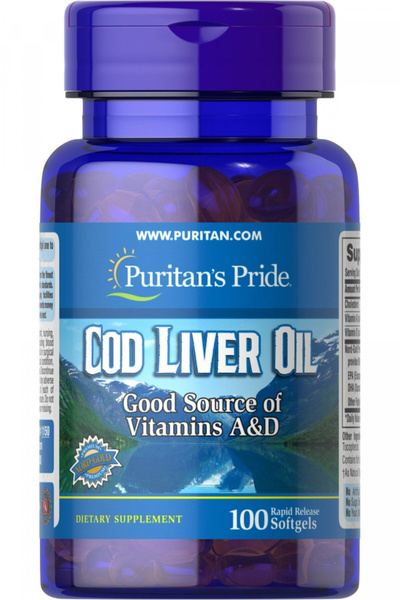 Puritan's Pride زيت كبد سمك القد النرويجي 415 ملغ - 100 كبسولة هلامية