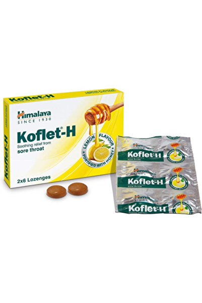 Himalaya Koflet H Herbal Lozenge Lemon Flavor, Soothing Relief For Sore Throat