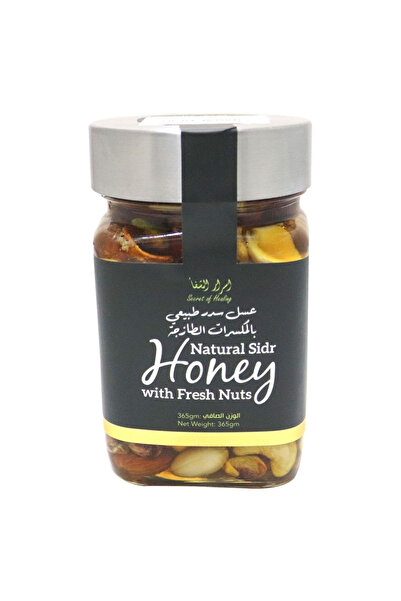 Secret of healing عسل مع مكسرات طازجة، سدر طبيعي، 365 غرام