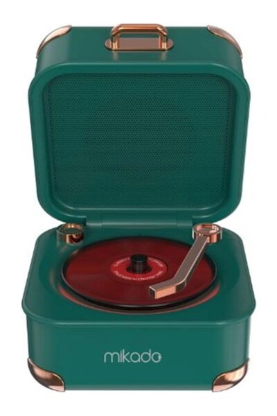 Mikado Md-62Bt 5W 1200Mah Yeşil Tf Kart + Bluetooth Destekli Klasik Retro Müz...