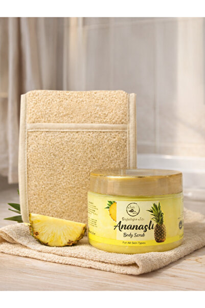 Aslı Bu Ananaslı Body Scrub Vücut Peelingi ve Kabak Lifi Kese