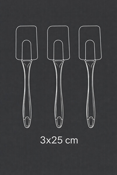 Nesto Home 25 cm Silikon Maxi Geniş Spatula,Yapışmaz Esnek Mutfak Spatulası