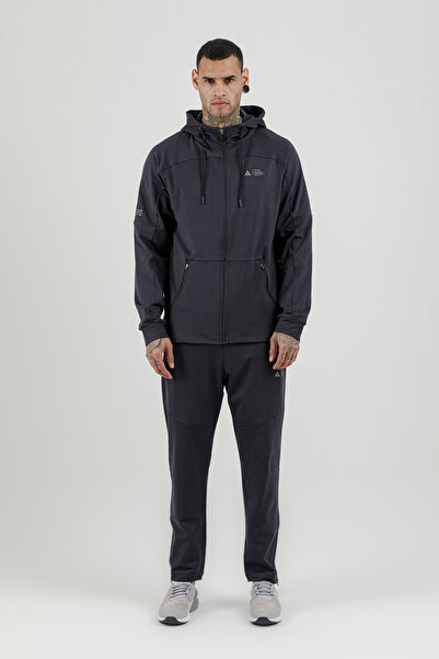 Airlife Sportswear Full Length Zippered Men's Hooded Tracksuit Set Navy Blue