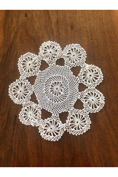 MOR TIRTIL غطاء طاولة قهوة ثلاثي من الدانتيل مصنوع يدويًا، هدية تذكارية عتيقة