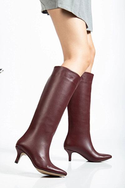 idimilla Syt-2025 Burgundy Leather Casual Women's Boots