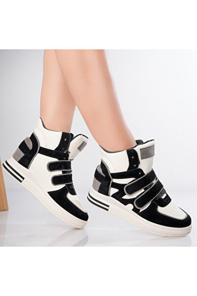 Botinelli Teniși negri pentru femei, din piele Anjor, mărimea 39