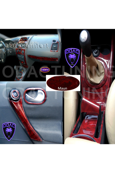 ODAC TUNING Renault Megane 2 Mahogany Finish Console Finish Trim Finish Dashboard Finish (Mahogany Wood) Mega Set