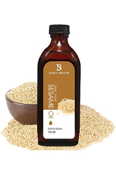 BEAUTY AMBITION زيت السمسم الأساسي للعناية بالشعر والبشرة، وللعلاج بالجسم وال...