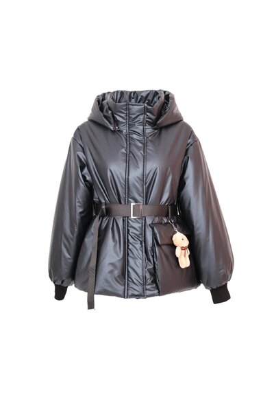 JAMMYFUR JANE BLACK Şişme Mont - Siyah