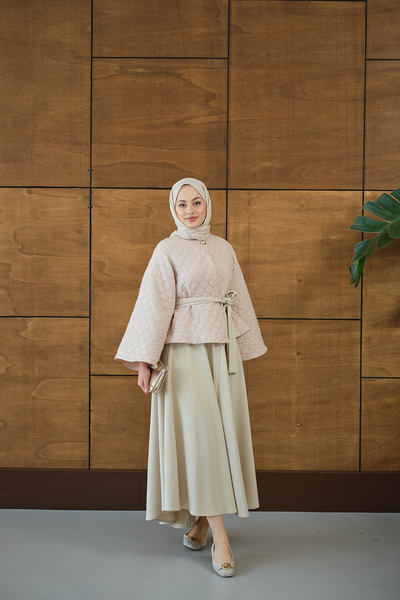 LOCCO Set de îmbrăcăminte pentru femei Scuba Quilted Cream