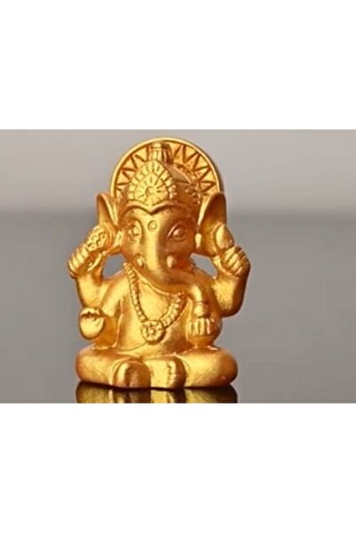 PrasadCo 9 pcs Miniature Golden Lord Ganesha Figurine – Zen Garden Decor & Desktop Prosperity Idol