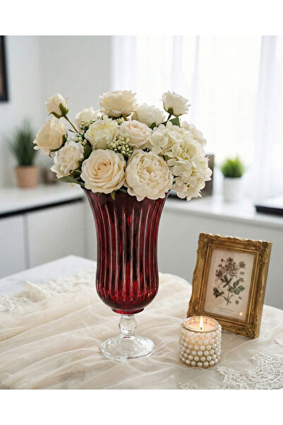 AKDEN STORE Cutting Decor Handcrafted Aura Palace Vase