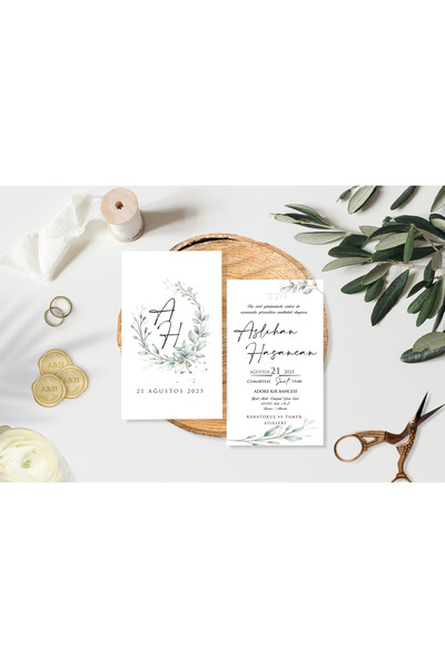 abcofis Düğün Davetiyesi Eko Carmen 6266 Baskı Dahil