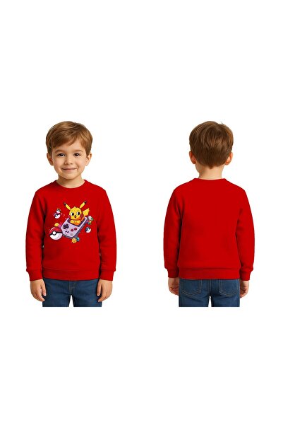 SEDİRLİ سويت شيرت للأطفال من الجنسين من بيكاتشو مطبوع مكون من 3 خيوط