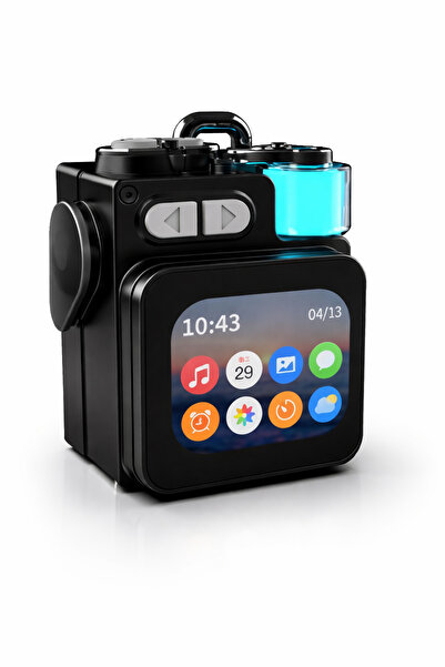 Qifit Bluetooth Taşınabilir Akıllı Hoparlör – Uygulama Kontrollü, Ekranlı, RG...