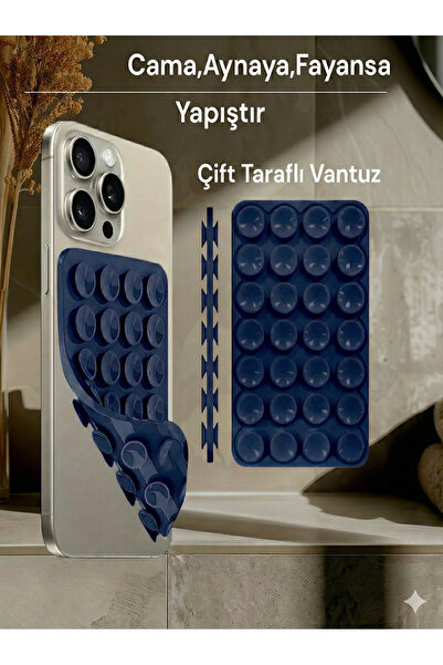 Case collection Slikon Çift Taraflı Vantuz Telefon Tutucu Vakum,Cama Yapışan ...