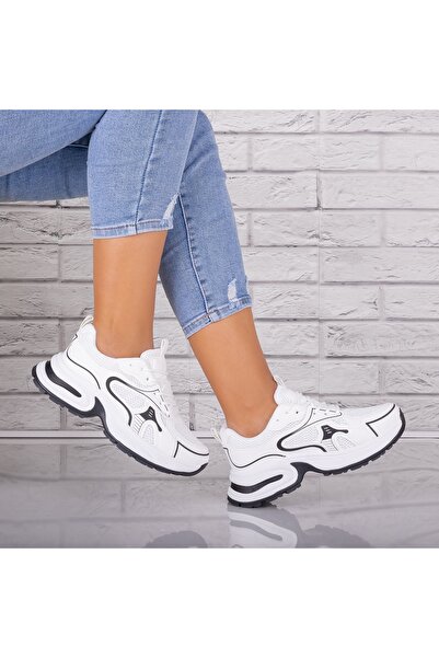 Botinelli Pantofi sport pentru femei, alb/negru, piele/textil, Zaira, 36