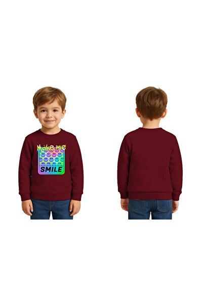 SEDİRLİ Unisex Smile cu imprimeu pentru copii Swae tricou 3 fire cu borduri