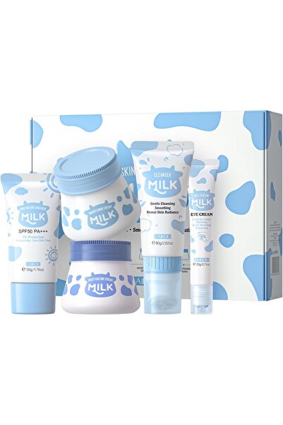 LAIKOU Milk Skincare Set, 5pcs Hydrating Facial Kit