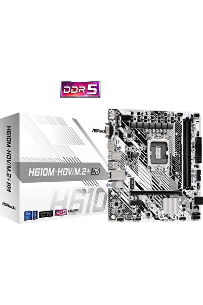 SPEARPC ASRock H610M-HDV/M.2+ D5 LGA 1700 Micro ATX DDR5 Intel H610 SATA 6Gb/s Motherboard