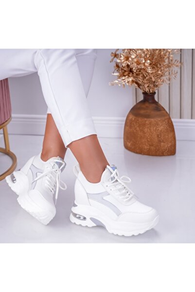 Botinelli Teniși albi cu platformă pentru femei de la Didi Textile, mărimea 40