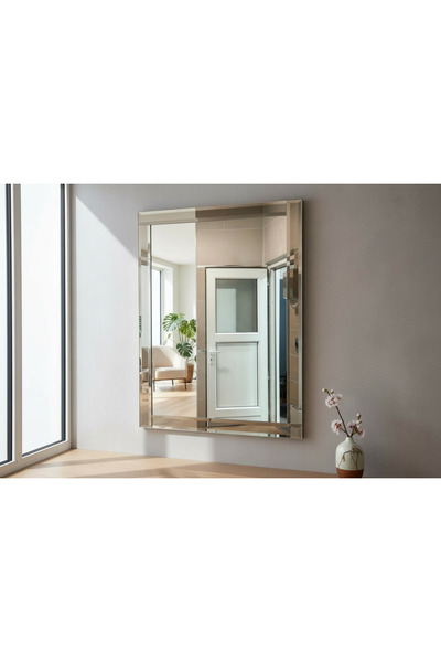 Amisos Dekor 50x70 Dekoratif Banyo Aynası | Siyah MDFLam Kasa | Bizoteli Bron...