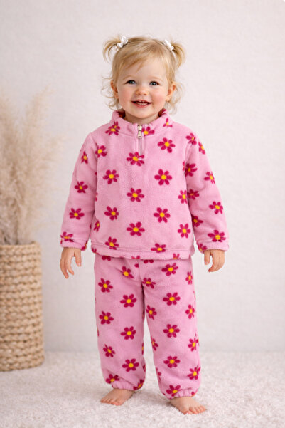 GÜLERBEBECİX بدلة بناتية من ويلسوفت بسحاب ونقشة