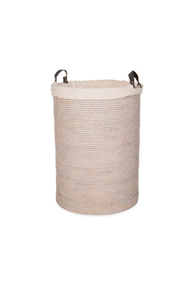 Decor Walther Basket Çamaşır Sepeti, Açık, Tekerlekli - Beyaz