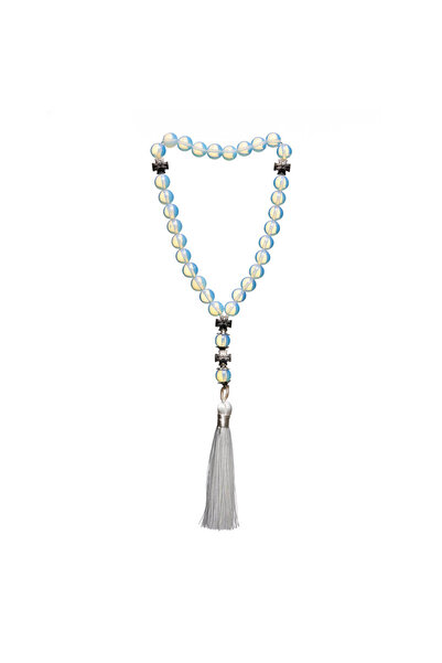 SELA Semi-Precious Stone Prayer Beads 47 cm, Opal